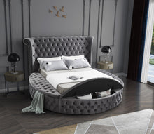 Load image into Gallery viewer, Luxus Grey Velvet King Bed (3 Boxes)