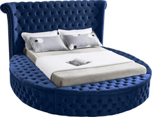 Load image into Gallery viewer, Luxus Navy Velvet Full Bed (3 Boxes)