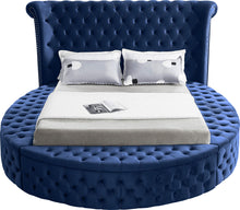Load image into Gallery viewer, Luxus Navy Velvet Queen Bed (3 Boxes)