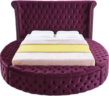 Load image into Gallery viewer, Luxus Purple Velvet Queen Bed