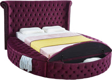 Load image into Gallery viewer, Luxus Purple Velvet Queen Bed