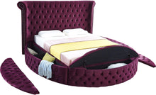 Load image into Gallery viewer, Luxus Purple Velvet Queen Bed