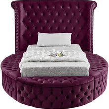 Load image into Gallery viewer, Luxus Purple Velvet Twin Bed