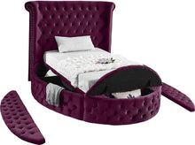 Load image into Gallery viewer, Luxus Purple Velvet Twin Bed