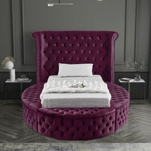 Load image into Gallery viewer, Luxus Purple Velvet Twin Bed