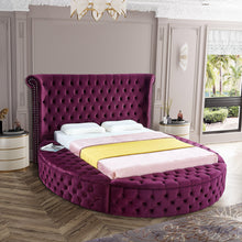 Load image into Gallery viewer, Luxus Purple Velvet King Bed