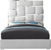 Load image into Gallery viewer, Milan White Faux Leather King Bed