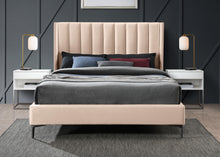 Load image into Gallery viewer, Nadia Pink Velvet King Bed