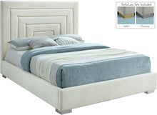 Load image into Gallery viewer, Nora Cream Velvet King Bed