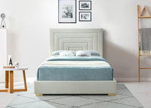 Load image into Gallery viewer, Nora Cream Velvet King Bed