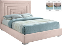 Load image into Gallery viewer, Nora Pink Velvet King Bed
