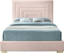 Load image into Gallery viewer, Nora Pink Velvet King Bed
