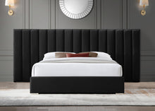 Load image into Gallery viewer, Pablo Black Velvet Queen Bed