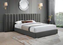 Load image into Gallery viewer, Pablo Grey Velvet Queen Bed