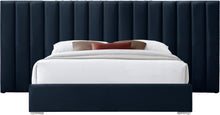 Load image into Gallery viewer, Pablo Navy Velvet King Bed