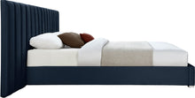 Load image into Gallery viewer, Pablo Navy Velvet King Bed
