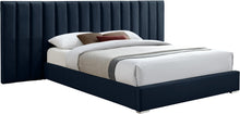 Load image into Gallery viewer, Pablo Navy Velvet Queen Bed