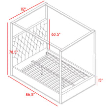 Load image into Gallery viewer, Porter White Velvet King Bed