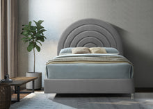 Load image into Gallery viewer, Rainbow Grey Velvet King Bed