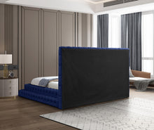 Load image into Gallery viewer, Revel Navy Velvet King Bed (3 Boxes)