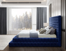 Load image into Gallery viewer, Revel Navy Velvet King Bed (3 Boxes)