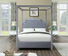 Load image into Gallery viewer, Rowan Grey Velvet Queen Bed (3 Boxes)