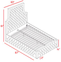 Load image into Gallery viewer, Sedona Cream Velvet King Bed