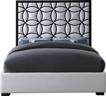 Load image into Gallery viewer, Taj White Velvet Queen Bed