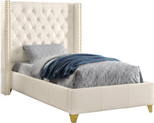 Load image into Gallery viewer, Soho White Bonded Leather Twin Bed image
