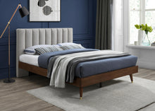 Load image into Gallery viewer, Vance Beige Linen Fabric King Bed (3 Boxes)