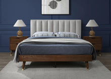 Load image into Gallery viewer, Vance Beige Linen Fabric Queen Bed (3 Boxes)