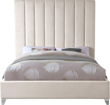 Load image into Gallery viewer, Via Cream Velvet Queen Bed