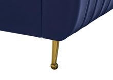 Load image into Gallery viewer, Zara Navy Velvet Queen Bed (3 Boxes)