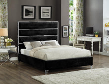 Load image into Gallery viewer, Zuma Black Velvet King Bed