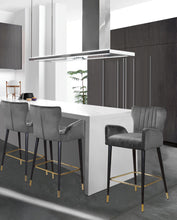 Load image into Gallery viewer, Luxe Grey Velvet Stool