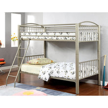 Load image into Gallery viewer, Lovia Metallic Gold Twin/Twin Bunk Bed