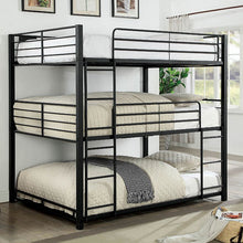 Load image into Gallery viewer, Olga I Sand Black Full Triple Decker Bed image