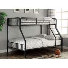 Load image into Gallery viewer, CLEMENT Black Metal Twin/Full Bunk Bed