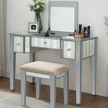 Load image into Gallery viewer, Joyce Silver Vanity w/ Stool image