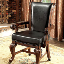 Load image into Gallery viewer, MELINA Brown Cherry/Black Arm Chair