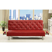 Load image into Gallery viewer, Farel Futon Sofa Red &amp; White