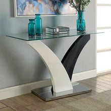 Load image into Gallery viewer, SLOANE White/Dark Gray/Chrome Sofa Table image