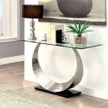 Load image into Gallery viewer, ORLA II Satin Plated/Black Sofa Table image