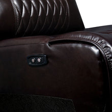 Load image into Gallery viewer, Mariah Power Sectional w/ Recliner Brown