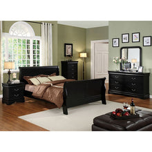 Load image into Gallery viewer, Louis Philippe Cal.King Bed Black &amp; Grey