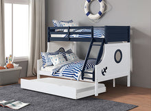 Load image into Gallery viewer, Nautia Twin/Full Bunk Bed Black &amp; White