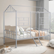 Load image into Gallery viewer, Rhonda Twin Loft Bed White, Silver, &amp; Black
