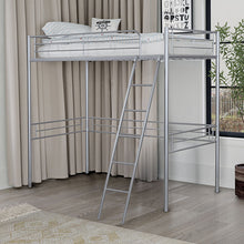 Load image into Gallery viewer, Myles Twin Loft Bed White, Silver &amp; Black