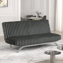Load image into Gallery viewer, Villeneuve Futon Sofa Bed Black, Pink, &amp; Grey