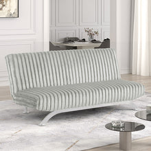 Load image into Gallery viewer, Villeneuve Futon Sofa Bed Black, Pink, &amp; Grey